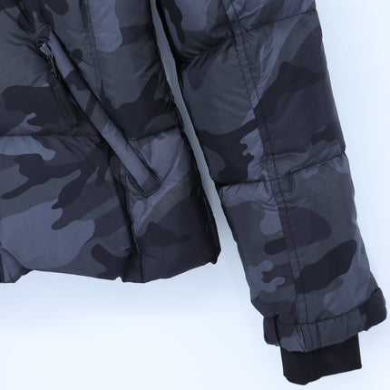 SAM. Black Camo Freestyle Puffer Jacket Down Filled Hip Length Women's S