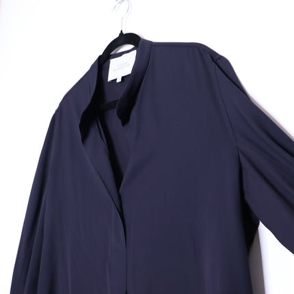 STUDIO NICHOLSON Volume Sleeve Shirt Navy Blue Popover Blouse Women's 3/US 10