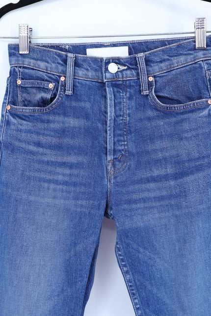 MOTHER The Tomcat Straight Ankle Jeans Rugby Rodeo Blue Women's 25
