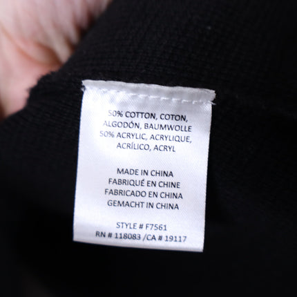 MINNIE ROSE Cotton Blend Boyfriend Blazer Black One Button Unlined Women's S