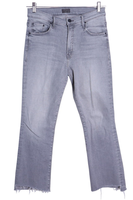 MOTHER Gray The Insider Crop Step Fray Jeans Barely There Women's 29