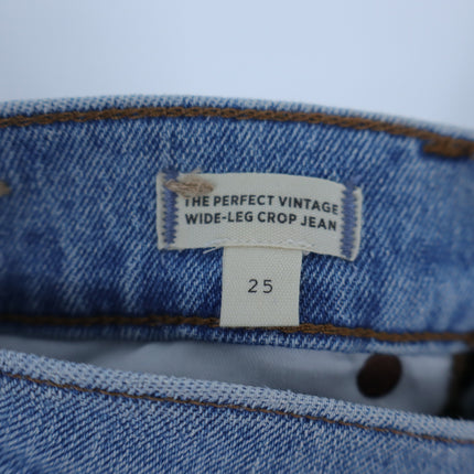 Madewell Perfect Vintage Jeans Blue NWT Altoona Wash Wide Leg Crop Women's 25