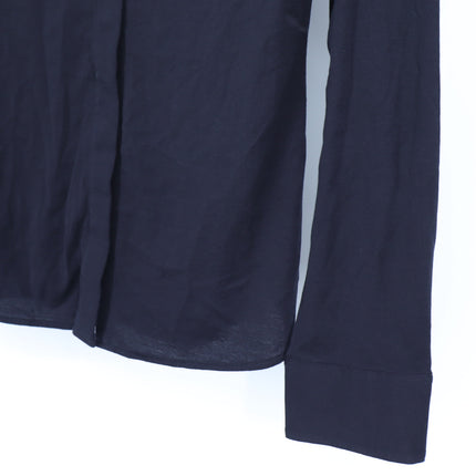 Theory Apex Tee Fitted Shirt NWT Black Button Up Collared Blouse Women's S