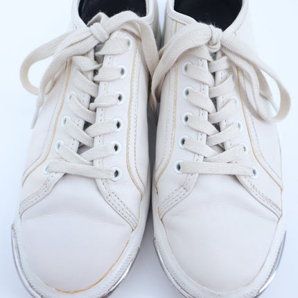 ALEXANDER WANG Pia Leather Sneakers White Low Top Lace Up Women's 38/US 8