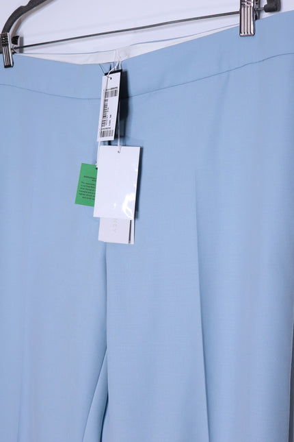 STELLA MCCARTNEY Wool Straight Leg Pants Mineral Blue Women's 50/14