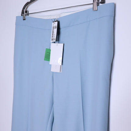 STELLA MCCARTNEY Wool Straight Leg Pants NWT Mineral Blue Women's 50/14