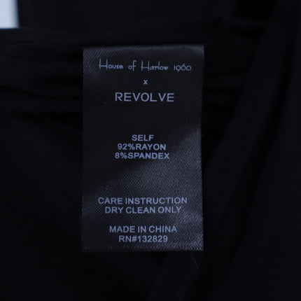House of Harlow 1960 x Revolve Midi Wrap Skirt Black NWT Side Tie Women's XS