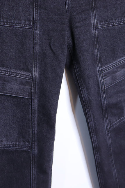 AGOLDE Cooper Cargo Jeans Panther Black Zip Fly Wide Leg Casual Women's 29