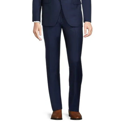 John Varvatos Bleecker Dress Pants Navy Wool Slim Flat Front Men's 36S/29S