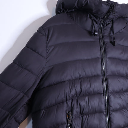 Soia & Kyo Tiphanie Hooded Bomber Jacket Black Puffer Long Sleeve Women's L