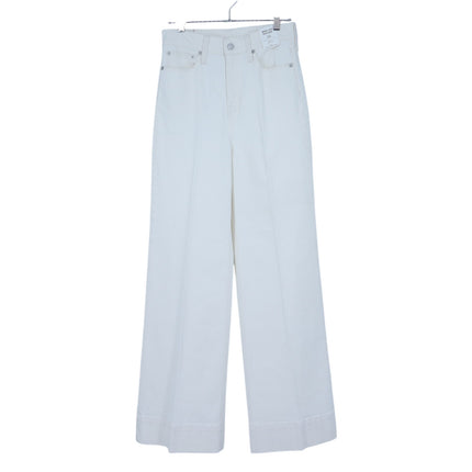 J. Crew 5-Pocket Wide Leg Trousers White NWT High Rise Denim Women's 26