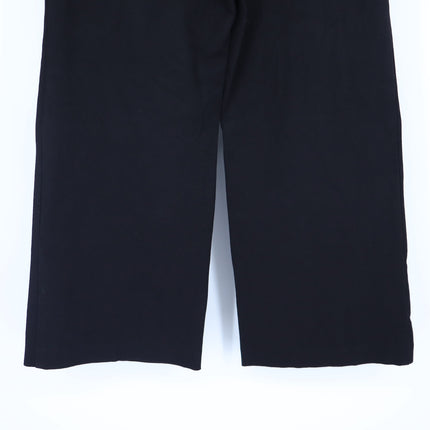 Fifteen Twenty Wide Leg Cropped Pants Black Pull On Stretch Twill Women's S