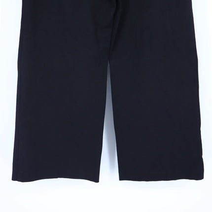 Fifteen Twenty Wide Leg Cropped Pants Black Pull On Stretch Twill Women's S