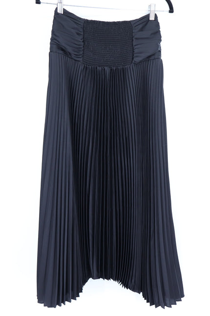WHITE HOUSE BLACK MARKET NWT Black Pleated Strapless Dress Women's 00