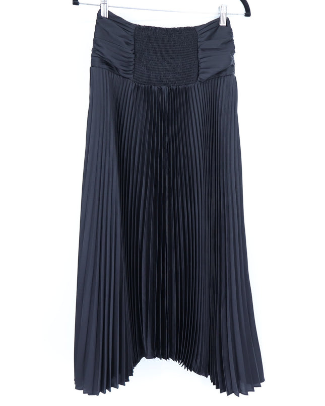 WHITE HOUSE BLACK MARKET NWT Black Pleated Strapless Dress Women's 00