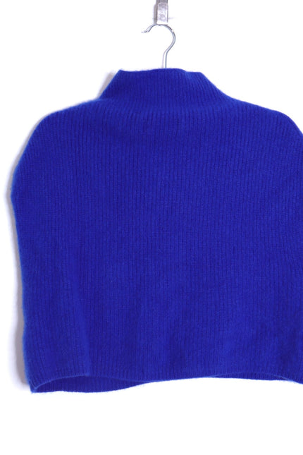 BY ANTHROPOLOGIE Oversized Ribbed Cashmere Sweater Vest Dark Blue Women's XS