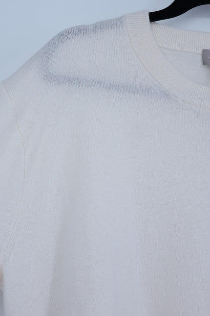 J. CREW 100% Cashmere Crewneck Sweater Snow White NWT Relaxed Fit Women's XS