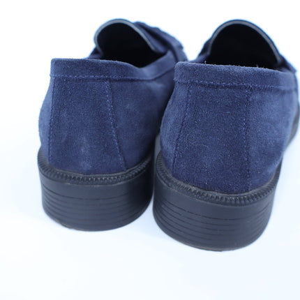 FOREVER & ALWAYS Milly Suede Loafer Navy Tassled Slip On Women's 36/US 5.5