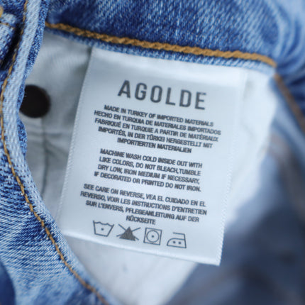 AGOLDE Nico High Rise Slim Jeans Chronicle Blue Light Wash Ankle Cut Women's 29