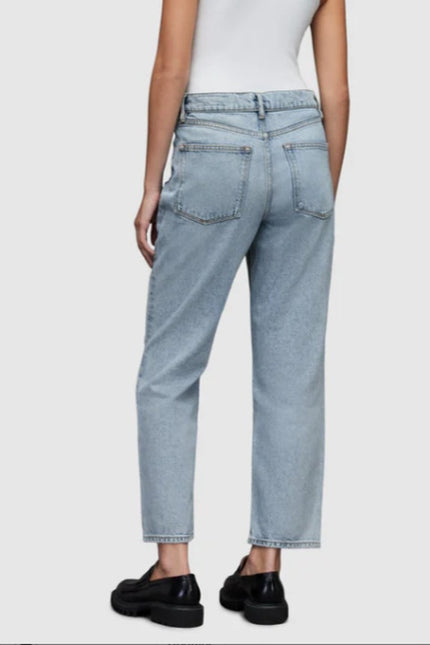 ALLSAINTS NWT Zelma Jean Light Indigo High Rise Ankle Straight Leg Women's 31