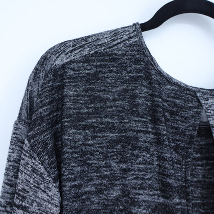 Rag & Bone/Jean Mia Knit Top Heathered Charcoal Gray Wrap Back Women's S