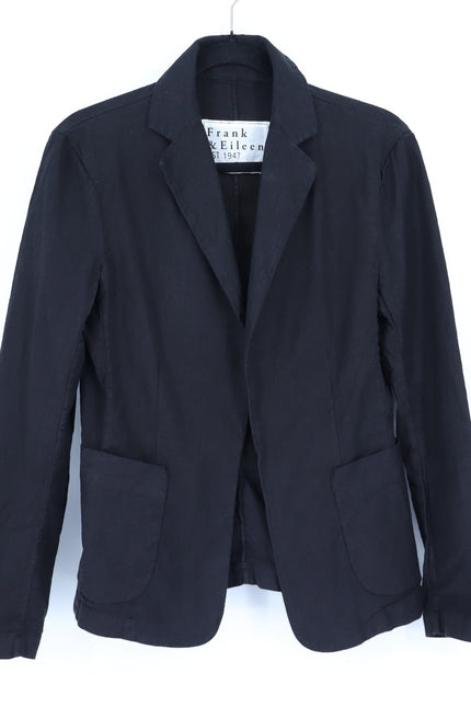 FRANK & EILEEN Dublin Open Blazer Black Long Sleeves Unlined Women's S