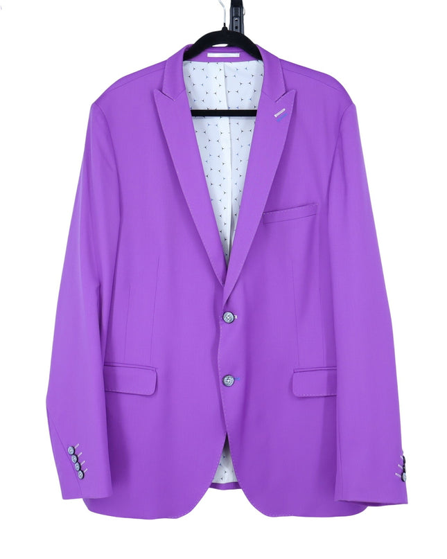 MACEOO Blazer Descartes Resistance10 Purple Wool Single Breasted Men's 46/XL