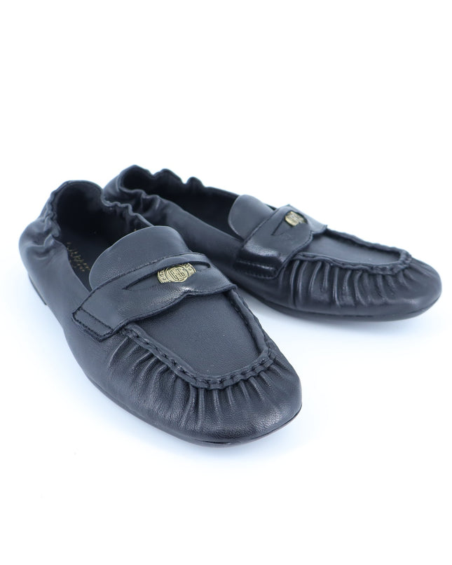 G.H. Bass Rumi Penny Loafers Black Leather Moccasin Slip On Women's 5