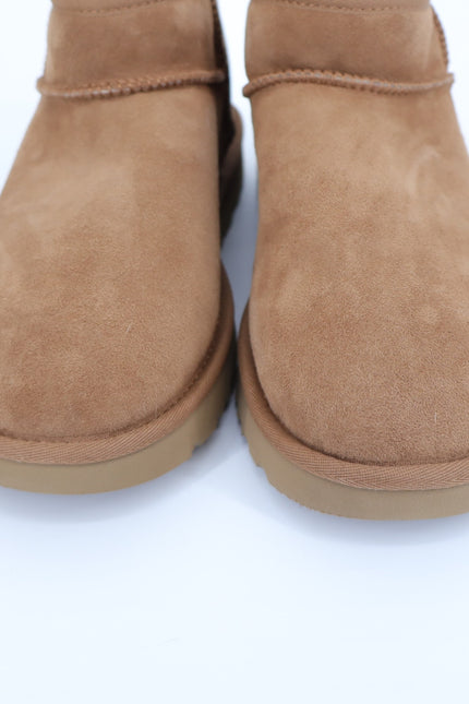 UGG Classic Ultra Mini Ankle Boot Chestnut NIB Sheepskin Winter Boot Women's 10