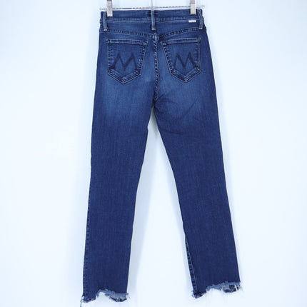 Mother Blue Rascal Ankle Chew Jeans Blue Tongue And Chic Mid Rise Women's 24