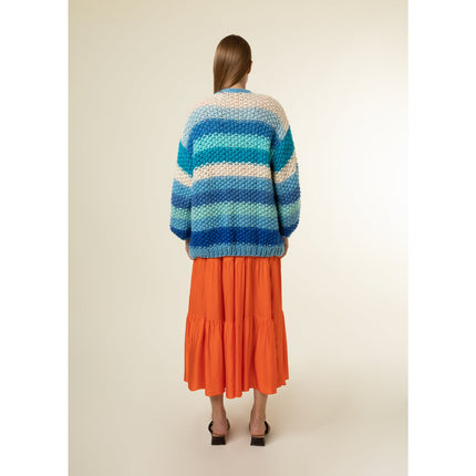 FRNCH Lobelia Cardigan NWT Pink Watermelon Oversized Chunky Knit Women's S/M