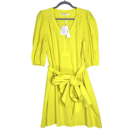 TRINA TURK Malina Mini Dress NWT Sunshine State Yellow Half Sleeve Women's M