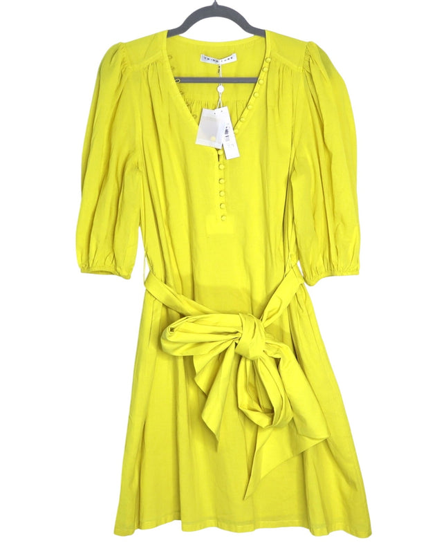 TRINA TURK Malina Mini Dress NWT Sunshine State Yellow Half Sleeve Women's M