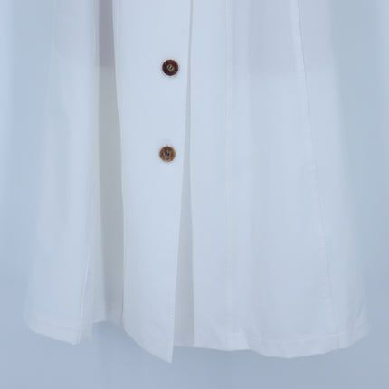 Lafayette 148 Stretch Twill Belted Shirtdress Sea Salt White Midi Women's XS