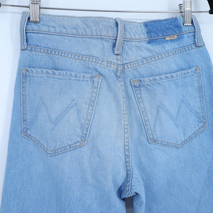 MOTHER The Rambler Jean I'm With The Band Blue Zip Ankle Fray Women's 25
