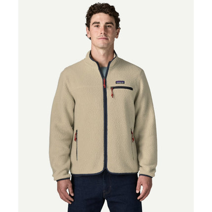 Patagonia Retro Pile Jacket Pelican Smolder Blue Full Zip Stand Collar Men's M