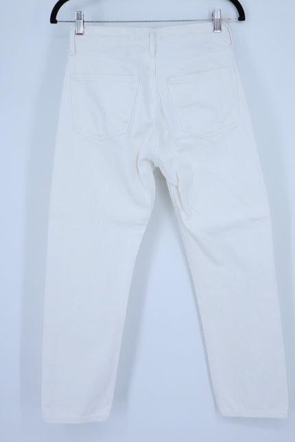 AGOLDE Parker Vintage Straight Jeans Milkshake White Low Slung Women's 24