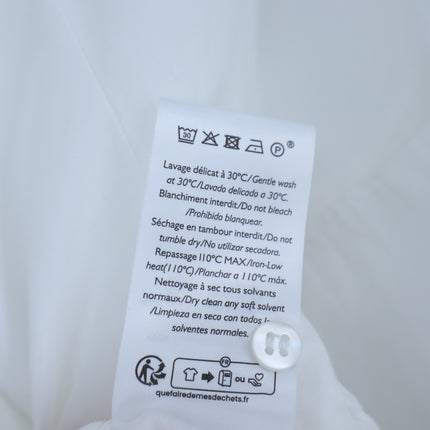 SEZANE Nerissa Button Up Shirt Ecru White Oragnic Cotton Poplin Women's 40/US 8