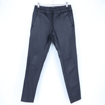 Bevy Flog Shely Vegan Leather Pants Black Skinny Elastic Waist Women's 29