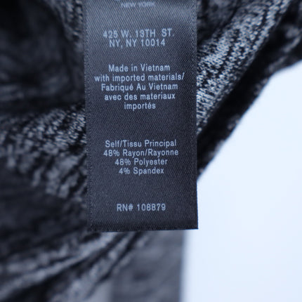 Rag & Bone/Jean Mia Knit Top Heathered Charcoal Gray Wrap Back Women's S