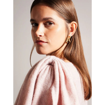 TED BAKER Larbow Statement Bow Sweater NWT Pink Wool Pullover Women's 0/US 2