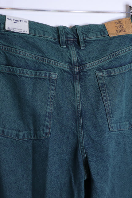 WE THE FREE NWT Luke Green Final Countdown Cuffed Wide Leg Jeans Women's 29