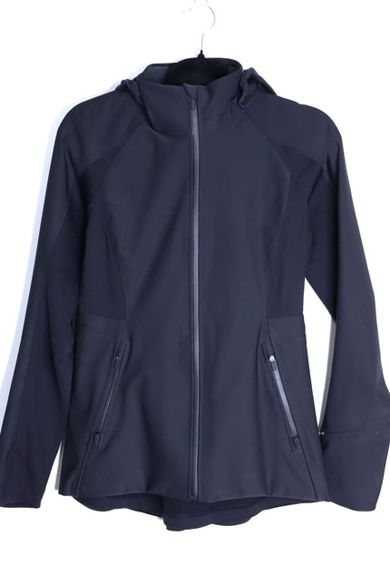 LULULEMON Hooded Sleet Sprinter Jacket Black Softshell Full Zip Women's 4