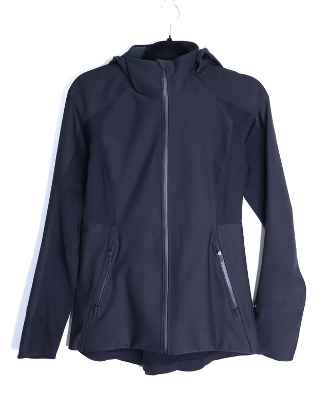 LULULEMON Hooded Sleet Sprinter Jacket Black Softshell Full Zip Women's 4