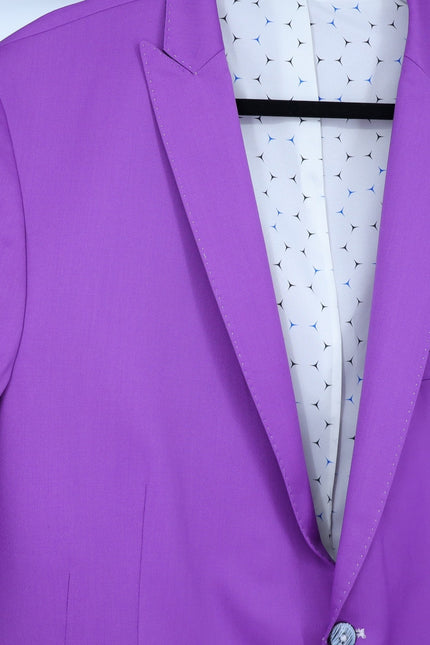 MACEOO Blazer Descartes Resistance10 Purple Wool Single Breasted Men's 46/XL