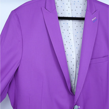 MACEOO Blazer Descartes Resistance10 Purple Wool Single Breasted Men's 46/XL