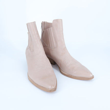 Silent D Puly Western Boots Blush Pink Leather Chelsea Women's 40/US 9