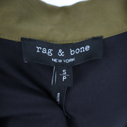 Rag & Bone The Mason Shirt Dress Dark Olive Button Front Mini Women's S