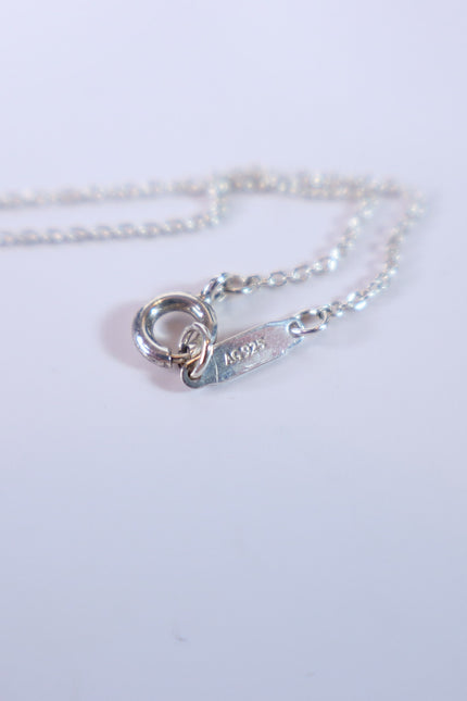 TIFFANY & CO Silver Atlas Pendant Chain Necklace Open Round Roman Clock Numerals