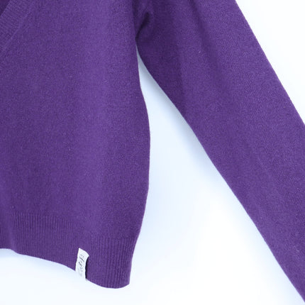 OTTOD'AME V Neck Sweater Purple Cashmere Wool Long Sleeve Pullover Women's 4/S